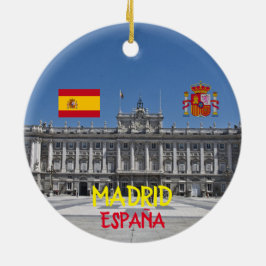 Madrids panoramiska julprydnad julgransprydnad keramik