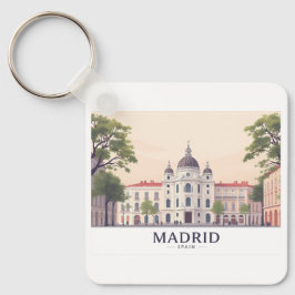 Madrids spanska Royal Palace Pastel Travel Design Nyckelring