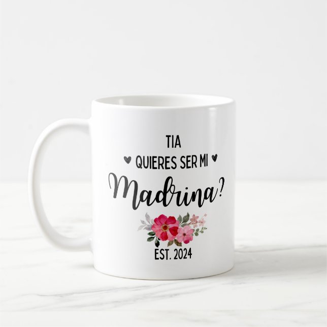 Madrina Kaffe koppar 2024 Quieres Ser Mi Madrina (Vänster)