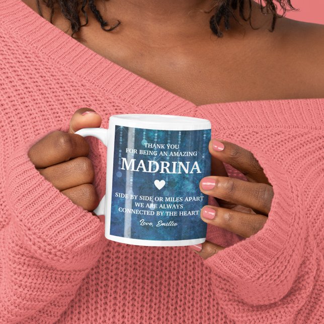 Madrina Spain Godmor Tack Message Anpassningsbar Kaffemugg (Madrina Spanish Godmother Thank You Message Custom Coffee Mug
)