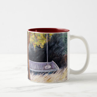 Madrona och båten Tea Mug Två-Tonad Mugg