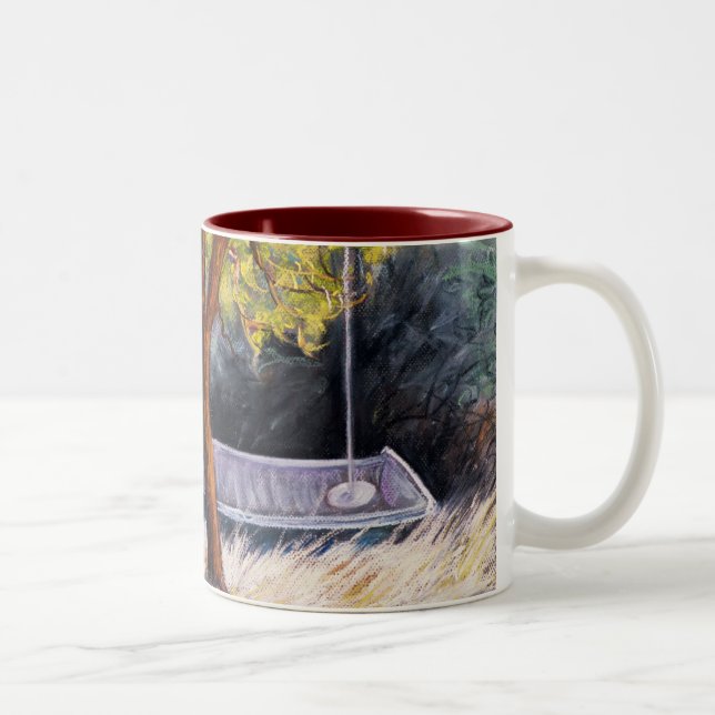 Madrona och båten Tea Mug Två-Tonad Mugg (Höger)
