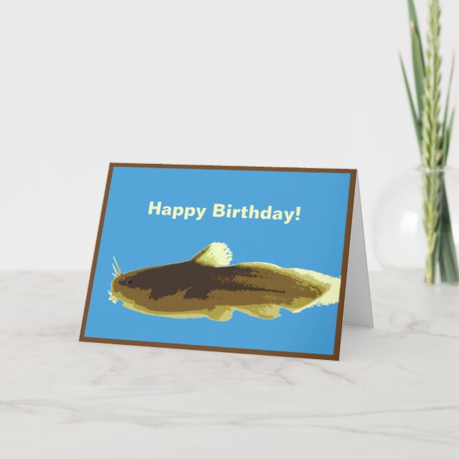 Madtom Catfish Birthday Card Kort (Framsida)
