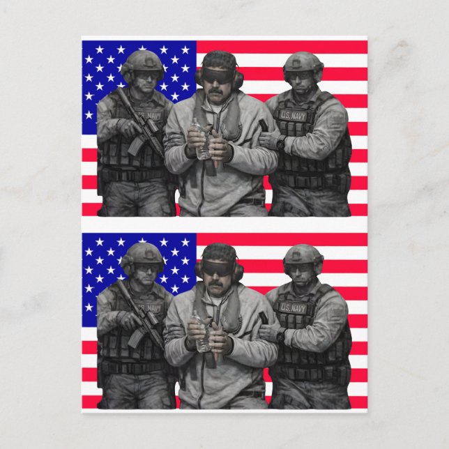 Maduro Captured Live: A New Era for Venezuela Helg Vykort (Framsida)