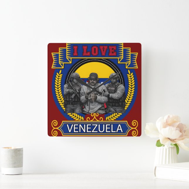 Maduro Captured Live in Hilarious USA Sting Fyrkantig Klocka (Hem)