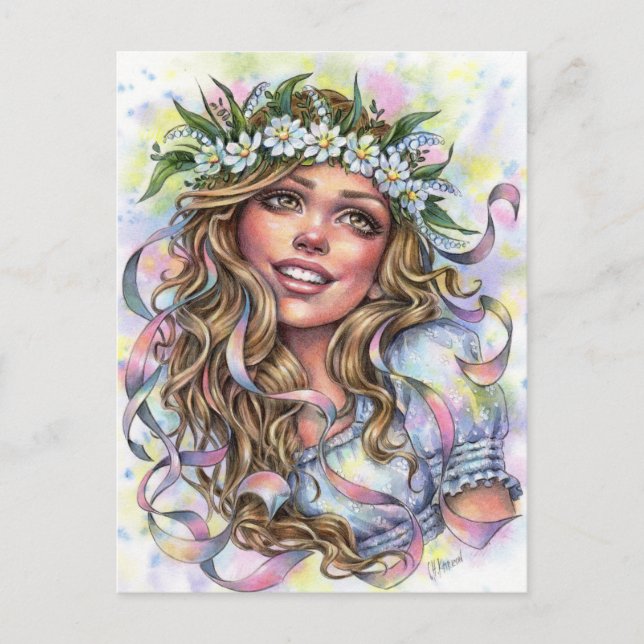 Mae Beltane vykort (Framsida)