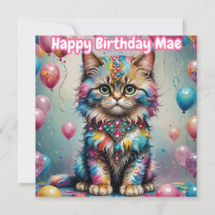 MAE ~ Birthday Card ~ Rosa Blue ~