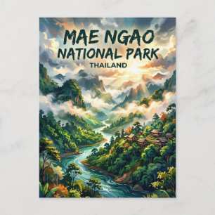 Mae Ngao nationalpark Thailand Vykort