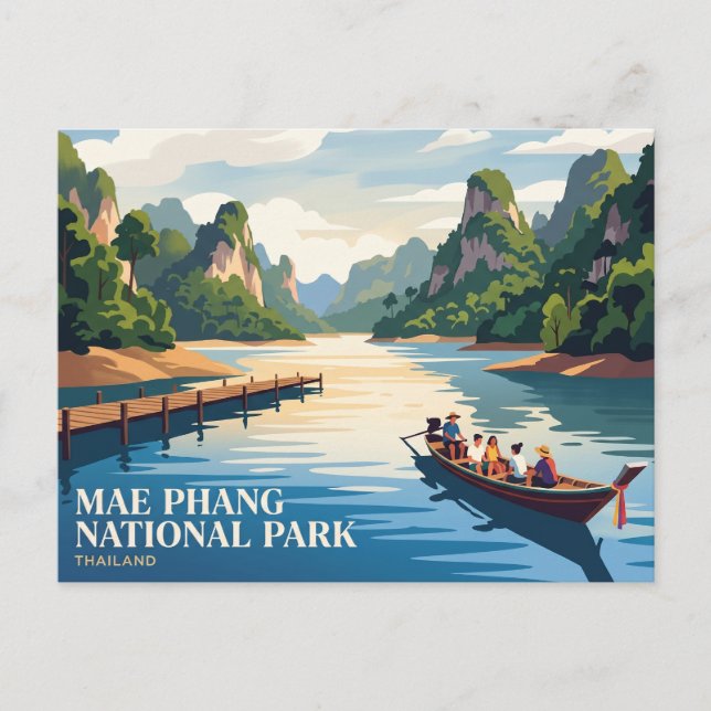 Mae Phang nationalpark Thailand Vykort (Framsida)