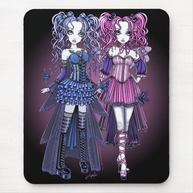 Maegan & Haylee gotisk Coutureälvor Mousepad Musmatta (Framsidan)