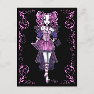 "Maegan" Rosa Valentine Fairy Art Postcard Helg Vykort