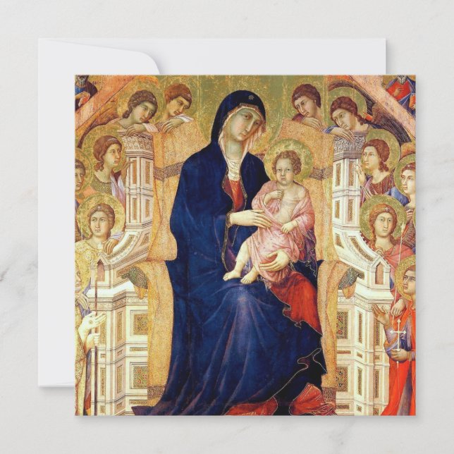 Maestà, detaljer om Madonna och Child på tron (Framsida)