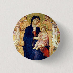 Maestà, detaljer om Madonna och Child på tron Knapp