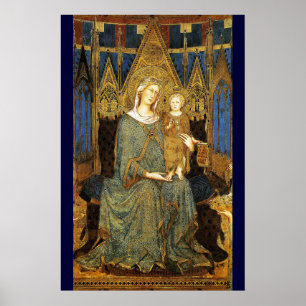 MAESTA, JUNGFRU MED BARNet av Simone Martini Poster