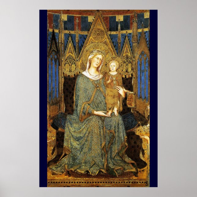 MAESTA, JUNGFRU MED BARNet av Simone Martini Poster (Framsidan)