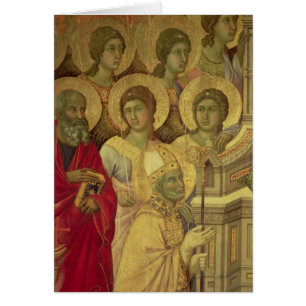 Maesta: Saints, 1308-11 Hälsningskort