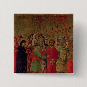 Maesta: Vägen till calvaryen, 1308-11 Knapp