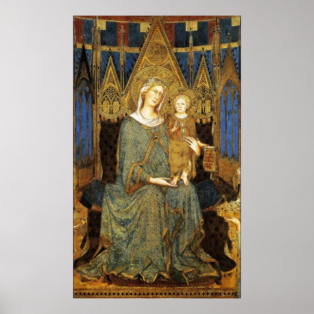 MAESTA,VIRGIN WITH CHILD by Simone Martini Poster (Framsidan)