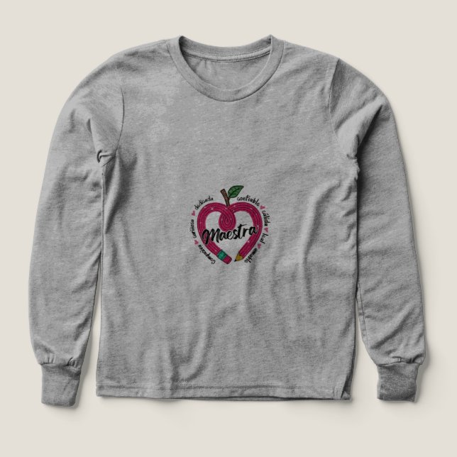 Maestra - Lärarens hjärta T Shirt (Design framsida)