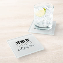 Maestra Piano Music Teacher Tangentbord med Namn