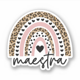 Maestra Rainbow, Spanska lärarexamen, uppskattning Klistermärken