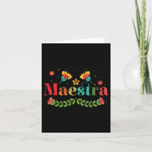 Maestra Spain Teacher Multilingual Bilingual Tea Kort