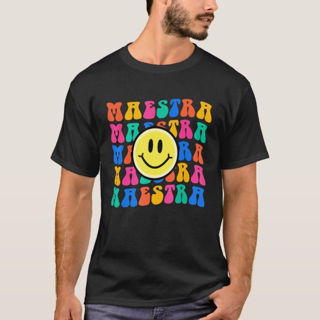 Maestra Spanish Teacher Back to School T Shirt (Framsida)