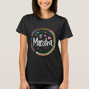 Maestra Spansk Lärare Tillbaka Till Skolan Första T Shirt
