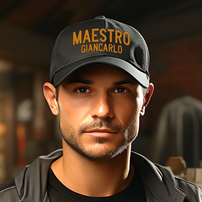 Maestro, skicklig lärare broderad keps (Maestro (Italian for "The Master") Funny Italian
Emobroidered Baseball Cap)