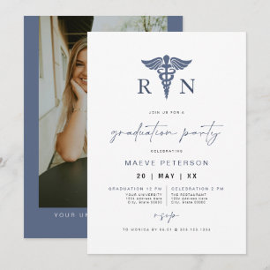 MAEVE Navy Blue Medical RN Nurse Studenten Inbjudningar