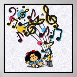 Mafalda vintage för musik poster