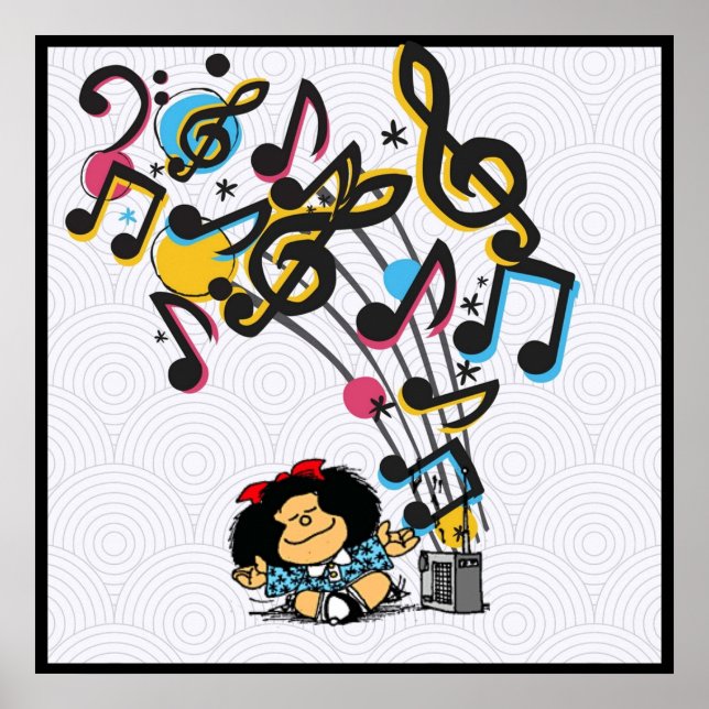 Mafalda vintage för musik poster (Framsidan)
