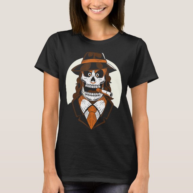 Maffian Skulldagen i Mexikanska Halloween Los T Shirt (Framsida)