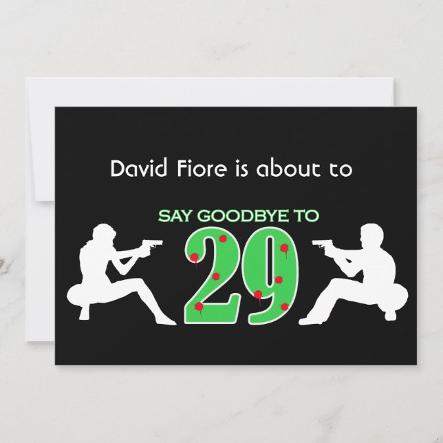 maffian Stil 30års födelsedag Firande Inbjudningar (Framsida)