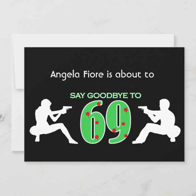 Maffian Stil 70:e födelsedagsfirandet Inbjudningar (Framsida)