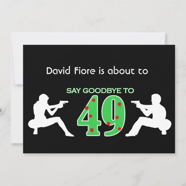 Maffian utformar 50th födelsedagfirande inbjudningar (Framsida)