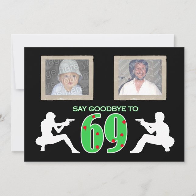 Maffian utformar 70th födelsedagfirande för fotoet inbjudningar (Framsida)