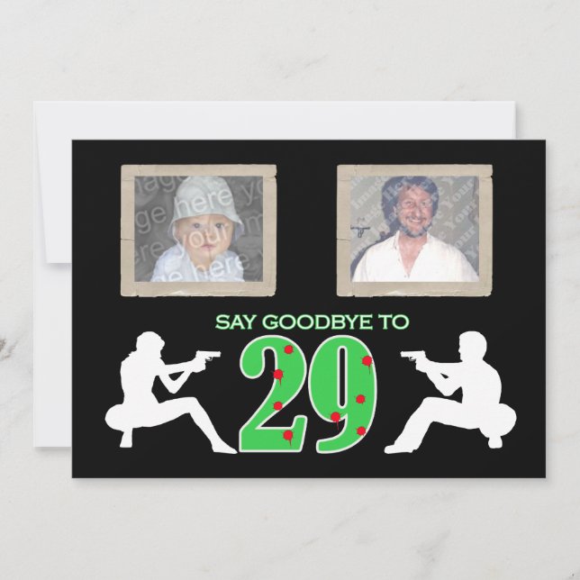 Maffian utformar foto30års födelsedagfirande inbjudningar (Framsida)