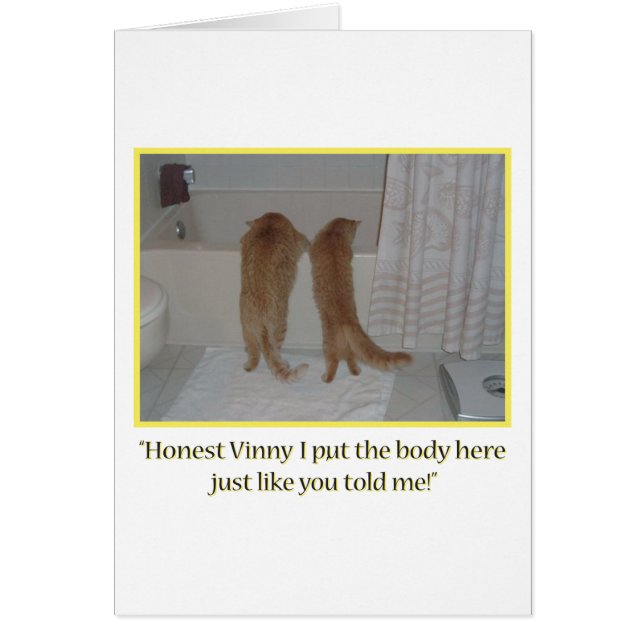 Mafia Cats Humor Hälsningskort (Framsidan)