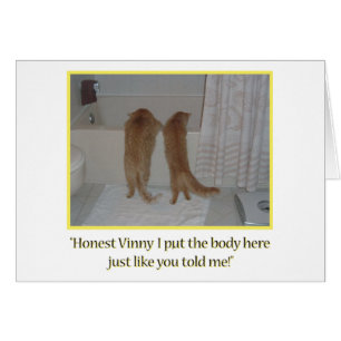 Mafia Cats Humor Hälsningskort