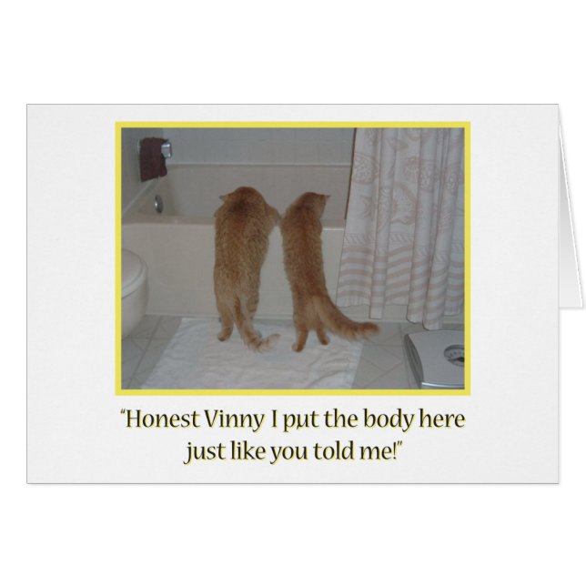 Mafia Cats Humor Hälsningskort (Framsidan Horizontal)