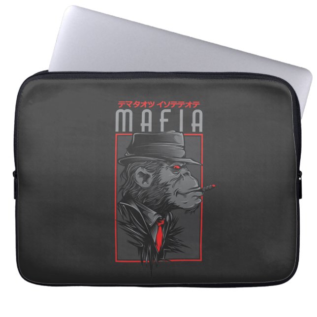 Mafia Monkey Smoking Cigar Graphic | Japan Laptop Fodral (Framsidan)