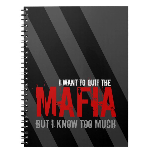 Mafia och Facebook Addicts Parody Joke Satire Anteckningsbok (Framsidan)