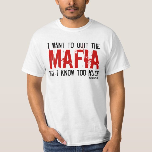 Mafia och Facebook Addicts Shirts T-shirt (Framsida)