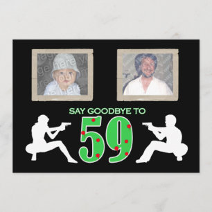 Mafia Stil Foto 60:e födelsedagsfirandet Inbjudningar