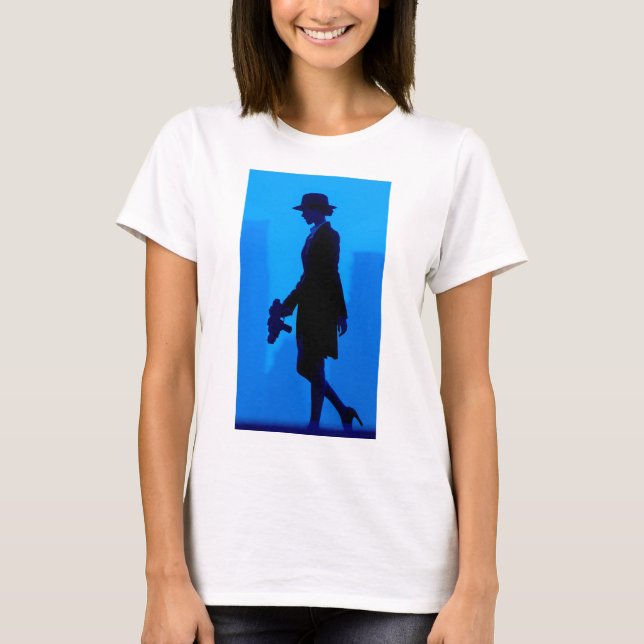 Mafia tjej  fedora T-shirt  (Framsida)