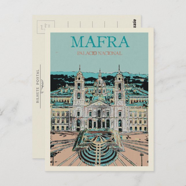 Mafra National Palace, Architectural Grandeur Vykort (Fram/baksida)