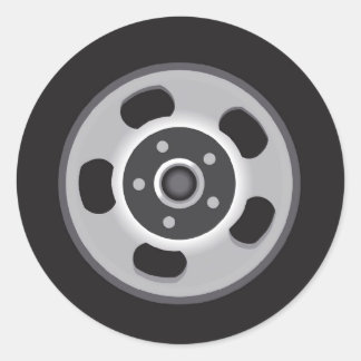 Mag Hjul Runt Klistermärke