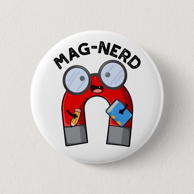 Mag-nerd Funny Nerd Magnet Pun Knapp (Framsida)