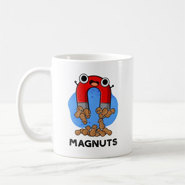 Mag-nöt Funny Magnet Pun Kaffemugg (Vänster)